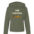 Womens Classic Hoodie Sweatshirt green w/ earth co